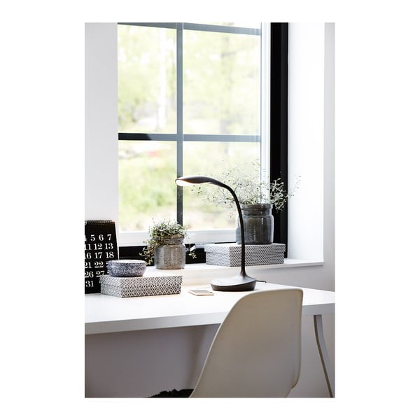 Melna galda lampa ar USB portu Markslöjd Swan-image-3