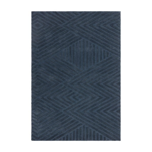 Tumši zils vilnas paklājs 120x170 cm Hague – Asiatic Carpets