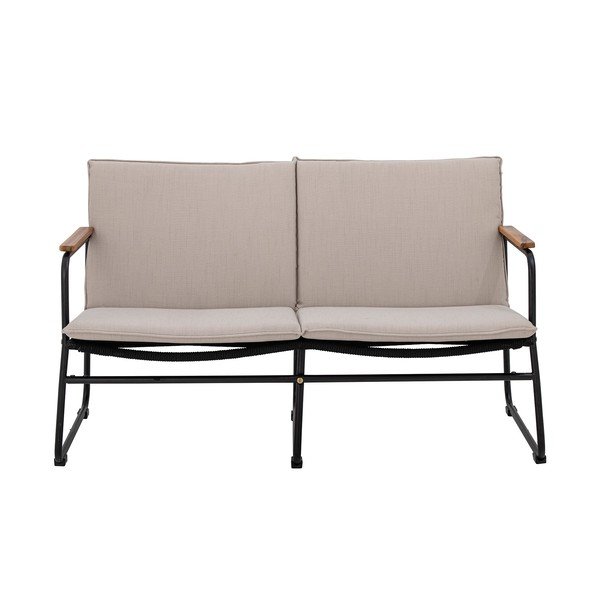 Melns/bēšs dārza dīvāns Hampton – Bloomingville-image-2