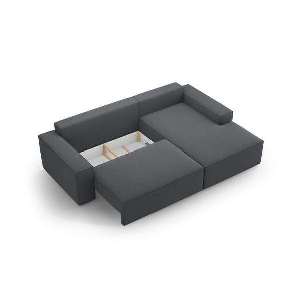 Tumši pelēks salokāms stūra dīvāns (ar labo stūri) Jodie – Micadoni Home-image-4