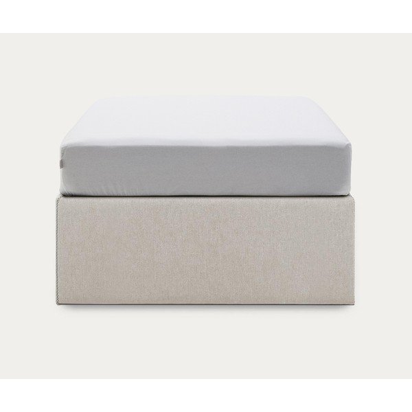 Bēša polsterēta vienvietīga gulta ar veļas kasti 90x190 cm Matters – Kave Home-image-4