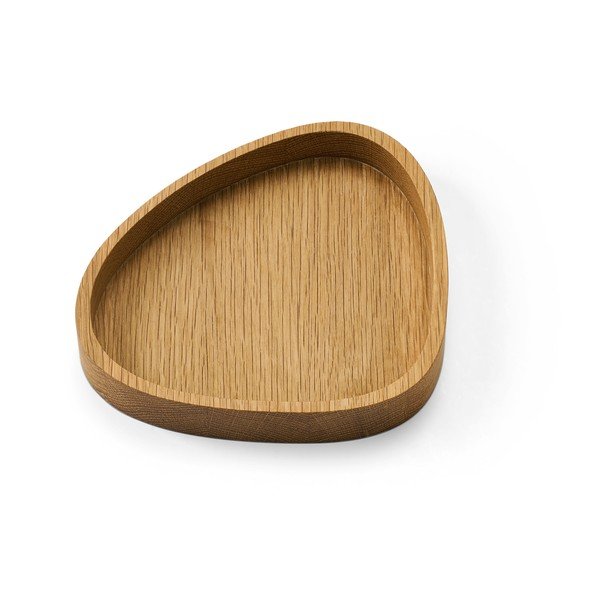 Dabīga toņa dekoratīva koka uzglabāšanas kaste 18x16x3 cm Curve M – LIND DNA-image-1