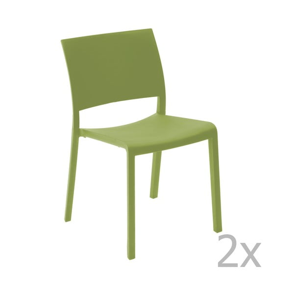 2 zaļo dārza ēdamistabas krēslu komplekts Resol Fiona