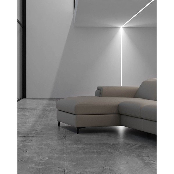 Gaiši brūns ādas stūra dīvāns (kreisais stūris) Brito – MESONICA-image-3