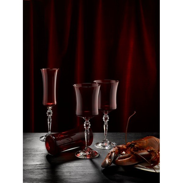 6 sarkanu glāžu komplekts Crystalex Extravagance, 380 ml-image-2
