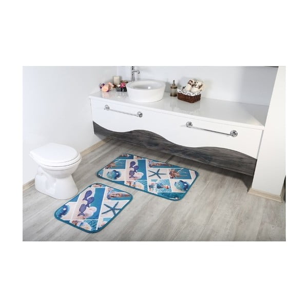 2 vannas istabas paklājiņu komplekts Aksu Marine