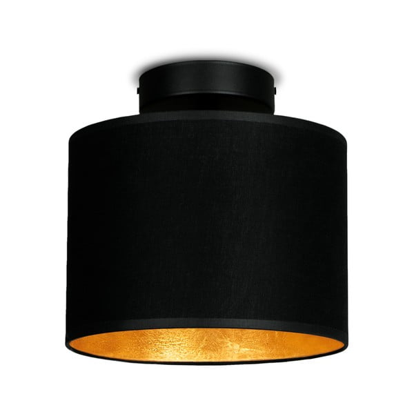 Melna griestu lampa ar zelta detaļām Sotto Luce Mika XS CP, ⌀ 20 cm