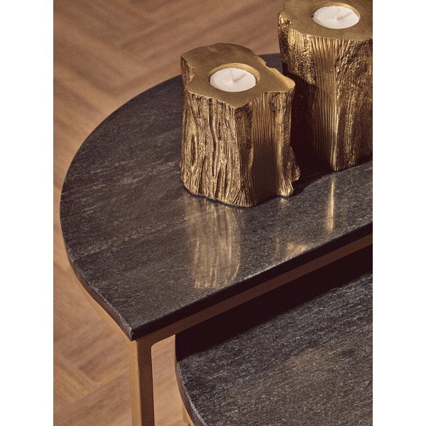 Sānu galdiņi (2 gab.) ar marmora virsmu 28x45 cm Varana – Premier Housewares-image-2