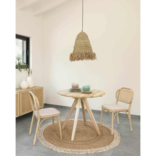 Dabīga toņa ozola masīvkoka pusdienu krēsls Doriane – Kave Home-image-1