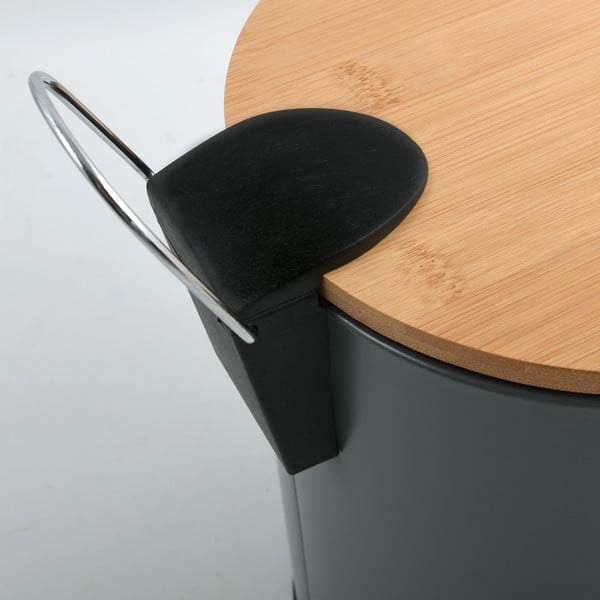 Tumši pelēka tērauda atkritumu tvertne ar pedāli 5 l   Adonis – Spirella-image-4