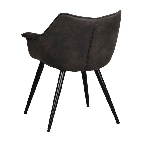 Melns pusdienu krēsls ar metāla kājām Rowico Echo-image-3