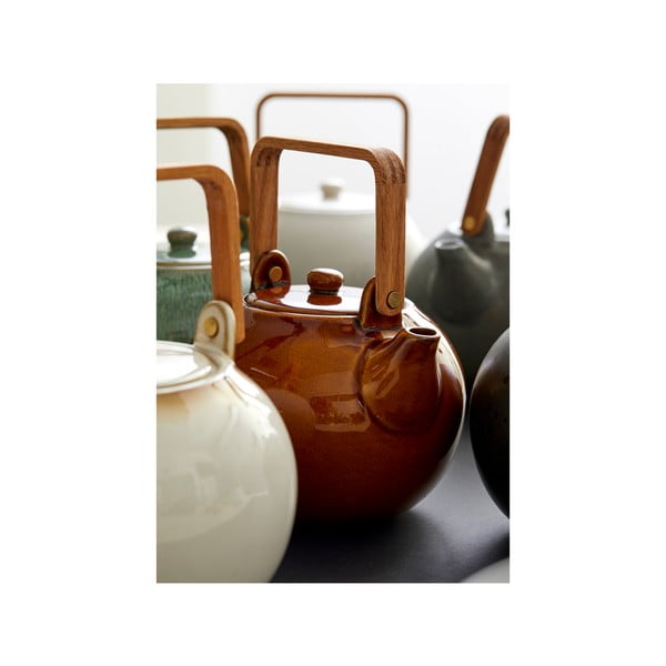 Dzintara dzeltena keramikas tējkanna ar sietiņu 1,2 l Gastro Amber – Bitz-image-1