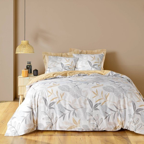 Dzeltena/balta divguļamā gultas veļa 240x220 cm Kimberly – douceur d'intérieur-image-1