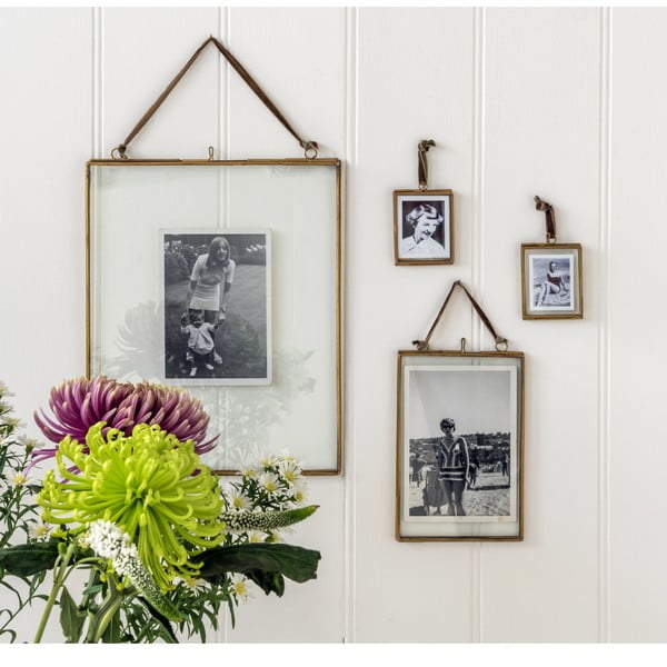 Zelta krāsas metāla stāvošs foto rāmis 20x37,5 cm – Rex London-image-3