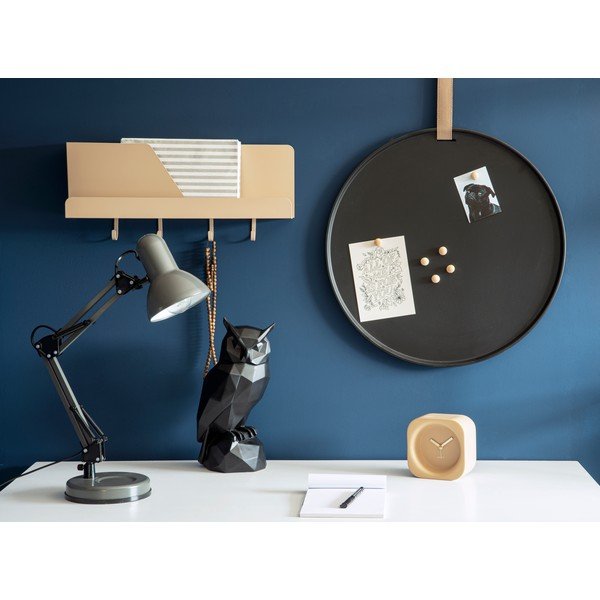 Smilšaini brūns metāla sienas organizators ar āķiem Leitmotiv Perky, garums 46 cm-image-1