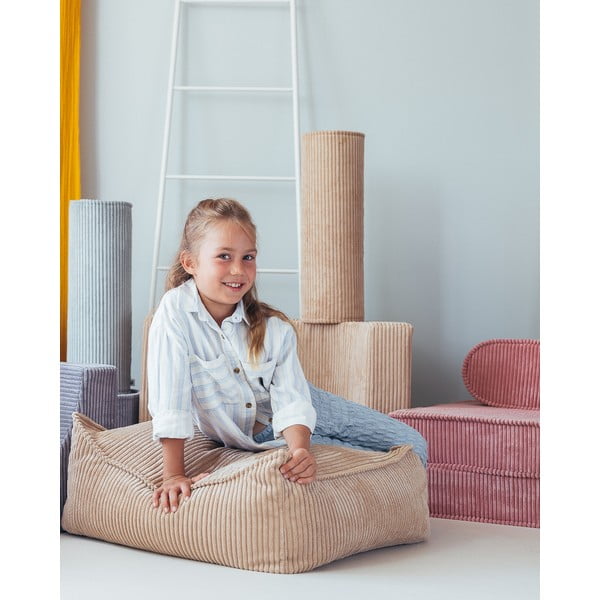 Gaiši brūns velveta bērnu sēžammaiss Square – Wigiwama-image-1