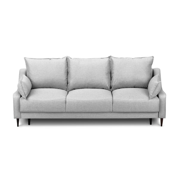 Gaiši pelēks dīvāns ar veļas kasti Mazzini Sofas Ancolie, 215 cm