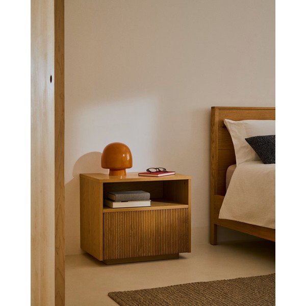 Oranža galda lampa ar stikla abažūru (augstums 20 cm) Reig – Kave Home-image-2