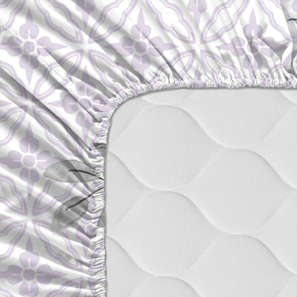 Kokvilnas palags ar gumiju Happy Friday Basic Delicate Bouquet, 105 x 200 cm-image-3