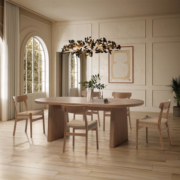 Ēdamgalds ar oškoka imitāciju 100x200 cm Blair – MOME-image-1