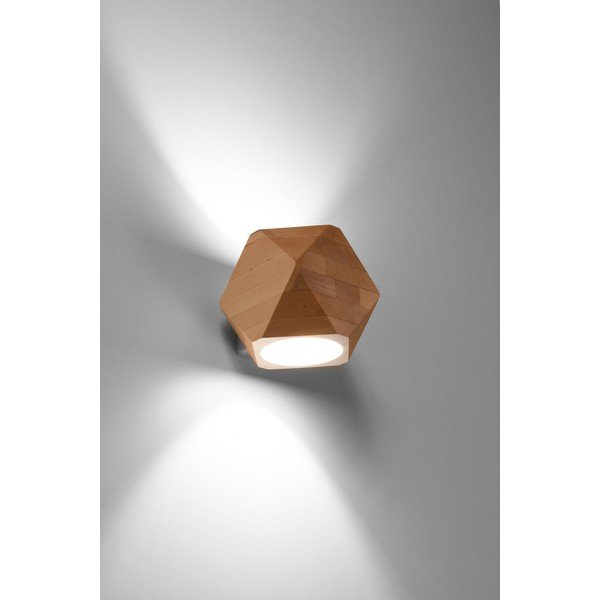 Dabīga toņa masīvkoka sienas lampa Vige – Sollux-image-1