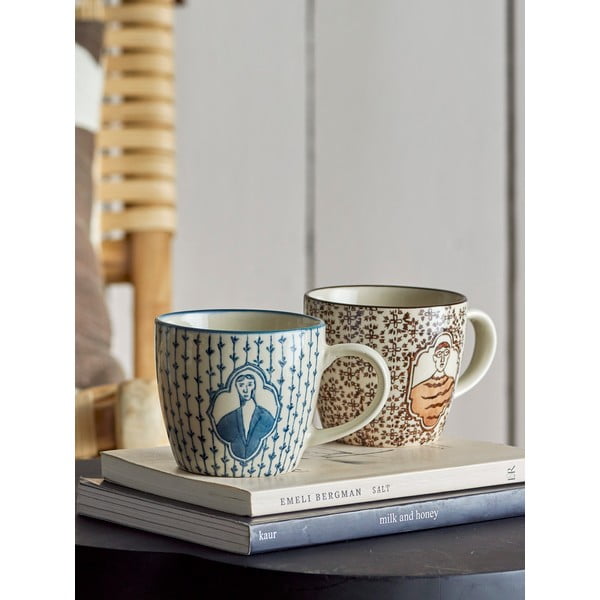 Krēmkrāsas māla krūzes (2 gab.) 200 ml Tonia – Bloomingville-image-1