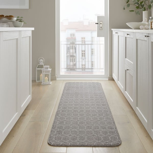 Gaiši pelēks mazgājams celiņa paklājs 57x230 cm Argyll – Flair Rugs-image-1