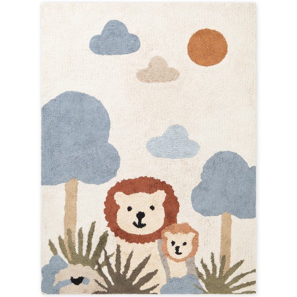 Krēmkrāsas mazgājams/ar rokām darināts kokvilnas bērnu paklājs 140x200 cm Snuggle Lionel – Hanse Home
