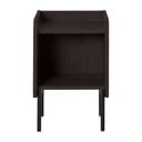 Melns naktsskapītis ar plauktiem un ozolkoka imitāciju Wrap – Bonami Selection