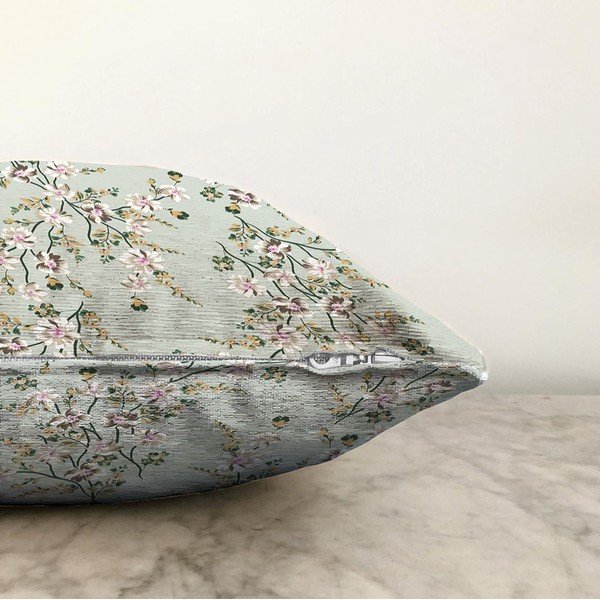 Zila spilvendrāna ar kokvilnas maisījumu Minimalist Cushion Covers Bloom, 55 x 55 cm-image-1