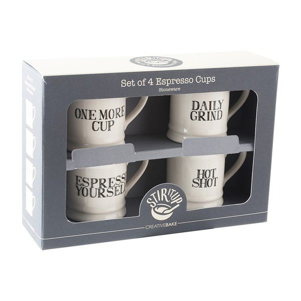 4 keramikas espresso krūžu komplekts Creative Tops Stir It Up, 60 ml-image-1