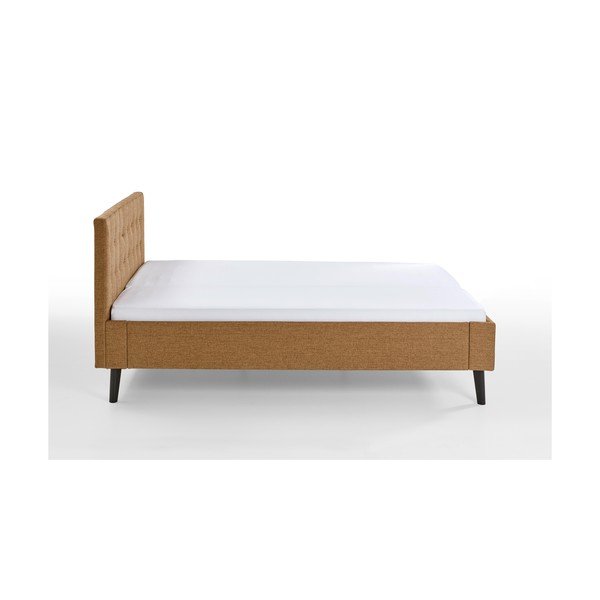 Brūna polsterēta divvietīga gulta bez režģa 140x200 cm Empire – Meise Möbel-image-4