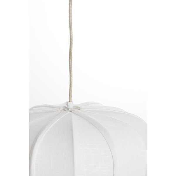 Krēmkrāsas piekaramā lampa ar auduma abažūru Zubedo – Light & Living-image-4