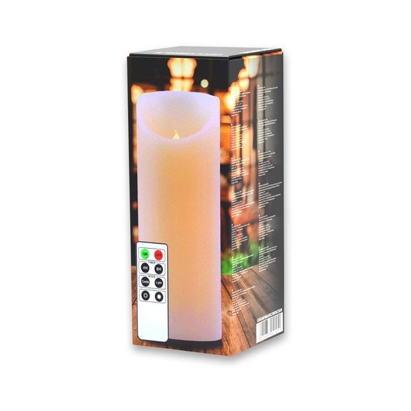 LED svece ar tālvadības pulti DecoKing Wax, augstums 20 cm-image-2