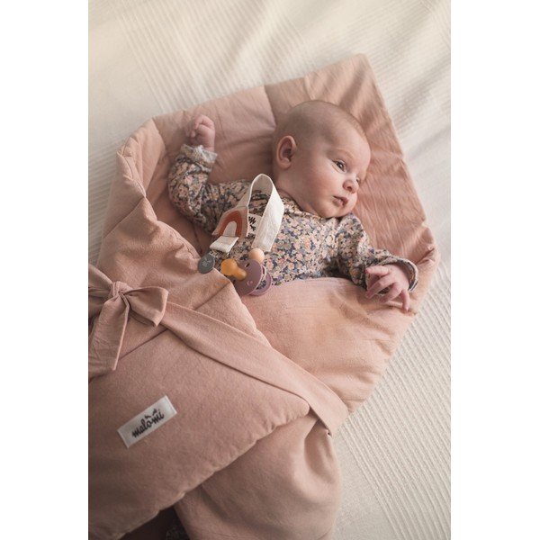 Rozā kokvilnas bērnu sega 75x75 cm – Malomi Kids-image-1