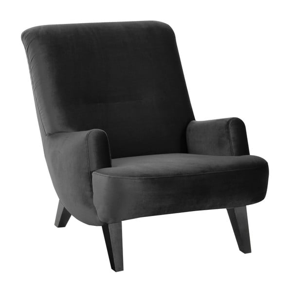 Melns krēsls ar melnām kājām Max Winzer Brandford Suede