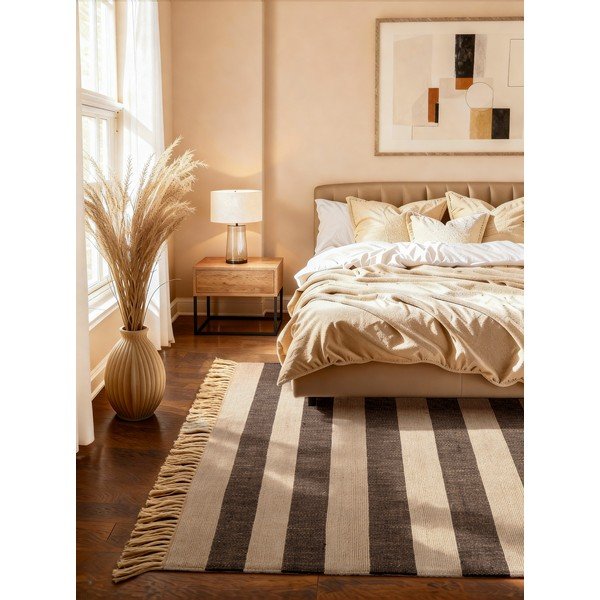 Melns/krēmkrāsas ar rokām darināts džutas paklājs 120x170 cm Playa – Hanse Home-image-1