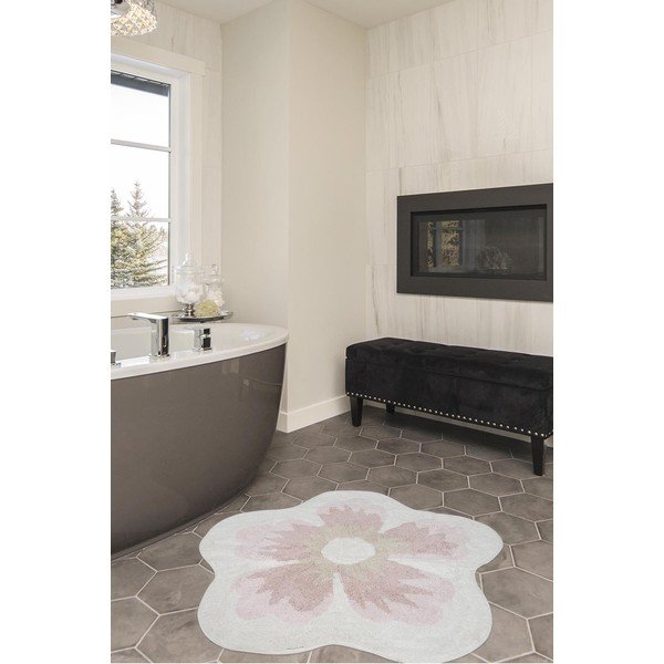 Rozā kokvilnas vannas paklājiņš Irya Home Collection Lavin-image-1