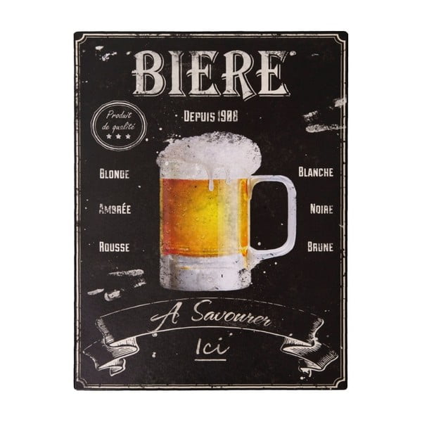 Metāla izkārtne 25x33 cm Bière – Antic Line