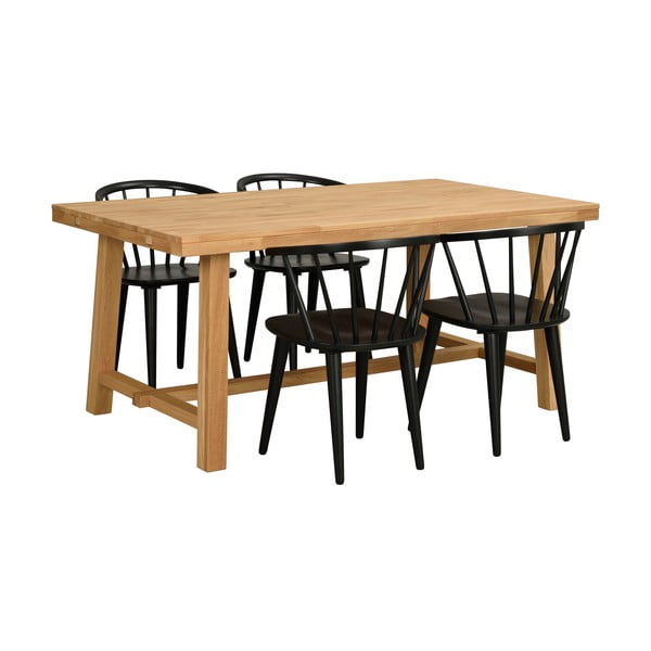 Pusdienu galds no pulēta ozolkoka Rowico Brooklyn, 170 x 95 cm-image-4