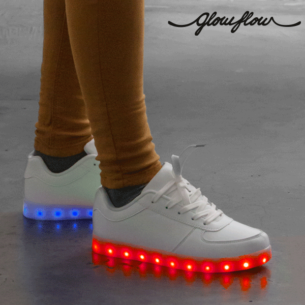 Balti LED InnovaGoods GlowFlow apavi, 40. izmērs-image-1