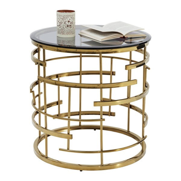 Saliekamais galds zelta krāsā Kare Design Jupiter, ⌀ 55 cm