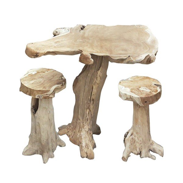 Tīkkoka masīvkoka dārza bāra galds 95x65 cm Surga – Garden Pleasure-image-2