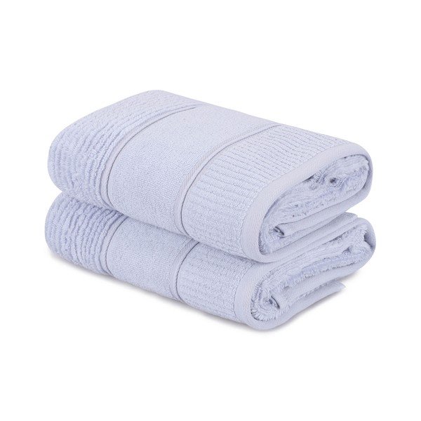 Gaiši zili frotē kokvilnas dvieļi (2 gab.) 50x90 cm Daniela – Foutastic-image-2