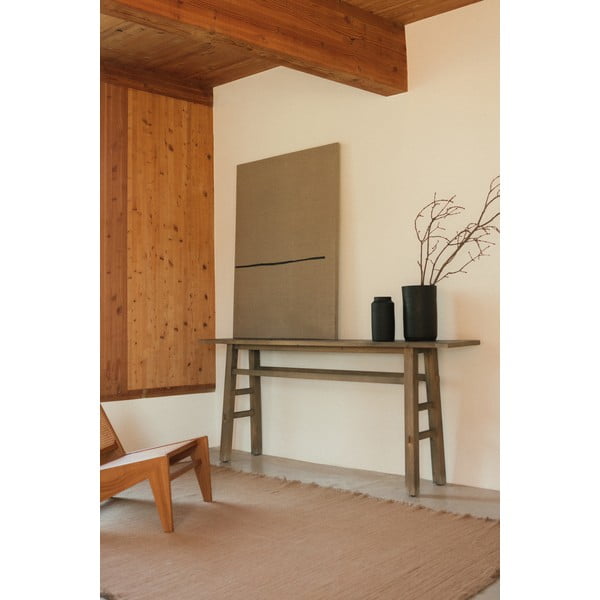 Okera dzeltens ar rokām darināts kokvilnas paklājs 200x300 cm Handloom – Lorena Canals-image-1