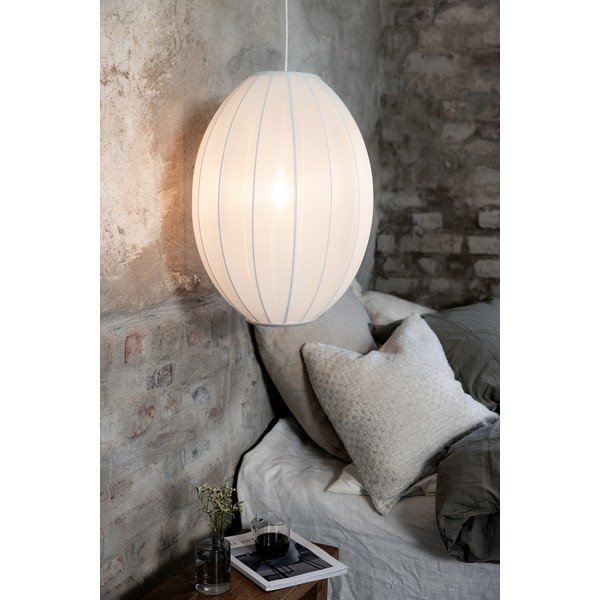 Balta piekaramā lampa ar auduma abažūru ø 40 cm Florence – Markslöjd-image-1