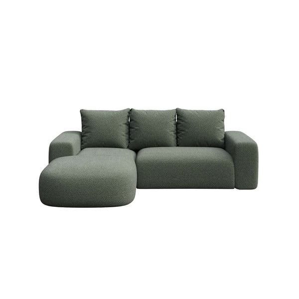 Zaļš stūra dīvāns (ar kreiso stūri) Feiro – MESONICA