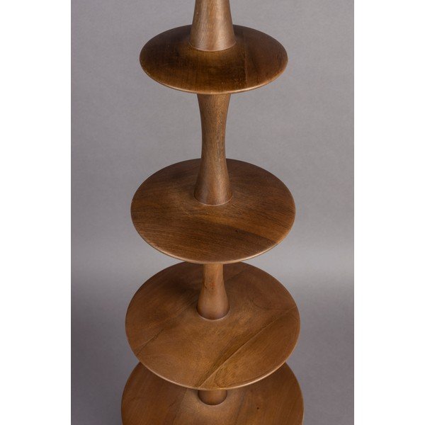 Krēmkrāsas/tumša dabīga toņa stāvlampa ar auduma abažūru (augstums 179 cm) Cath – Dutchbone-image-3