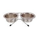 Nerūsējošā tērauda bļodiņu komplekts ar pamatni suņiem ø 13 cm  Dog Fantasy – Plaček Pet Products