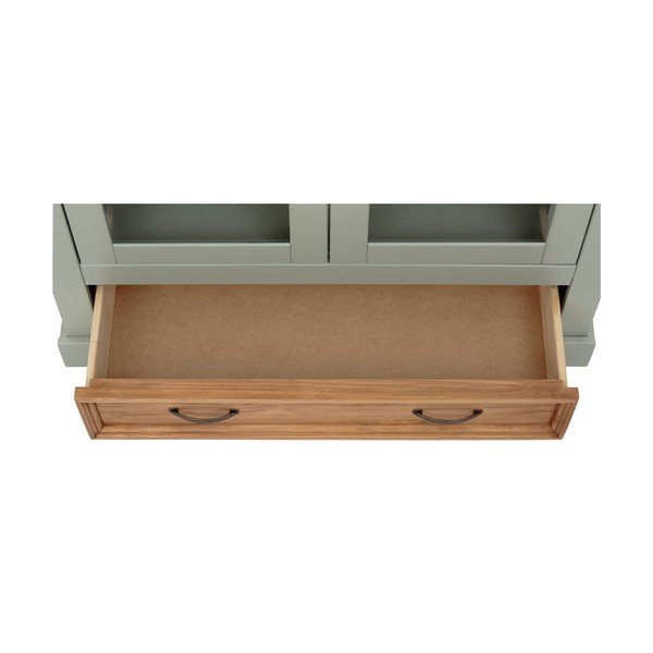 Gaiši zaļa priedes masīvkoka vitrīna 100x120 cm Selma – Støraa-image-4